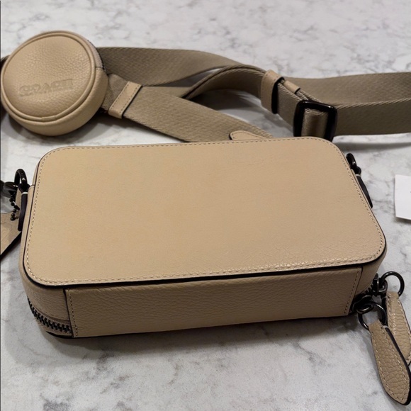 COACH Ivory Cream Charter Slim Crossbody Bag Purse - Picture 8 of 11